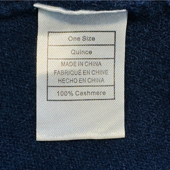 Quince | NEW Navy 100% Cashmere Batwing Knit Relaxed Fit Sweater Size One Size - Picture 8 of 8